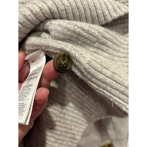 Banana Republic Sweater Mens Large Marled Gray Wool Normcore Preppy Classic - Picture 8 of 8